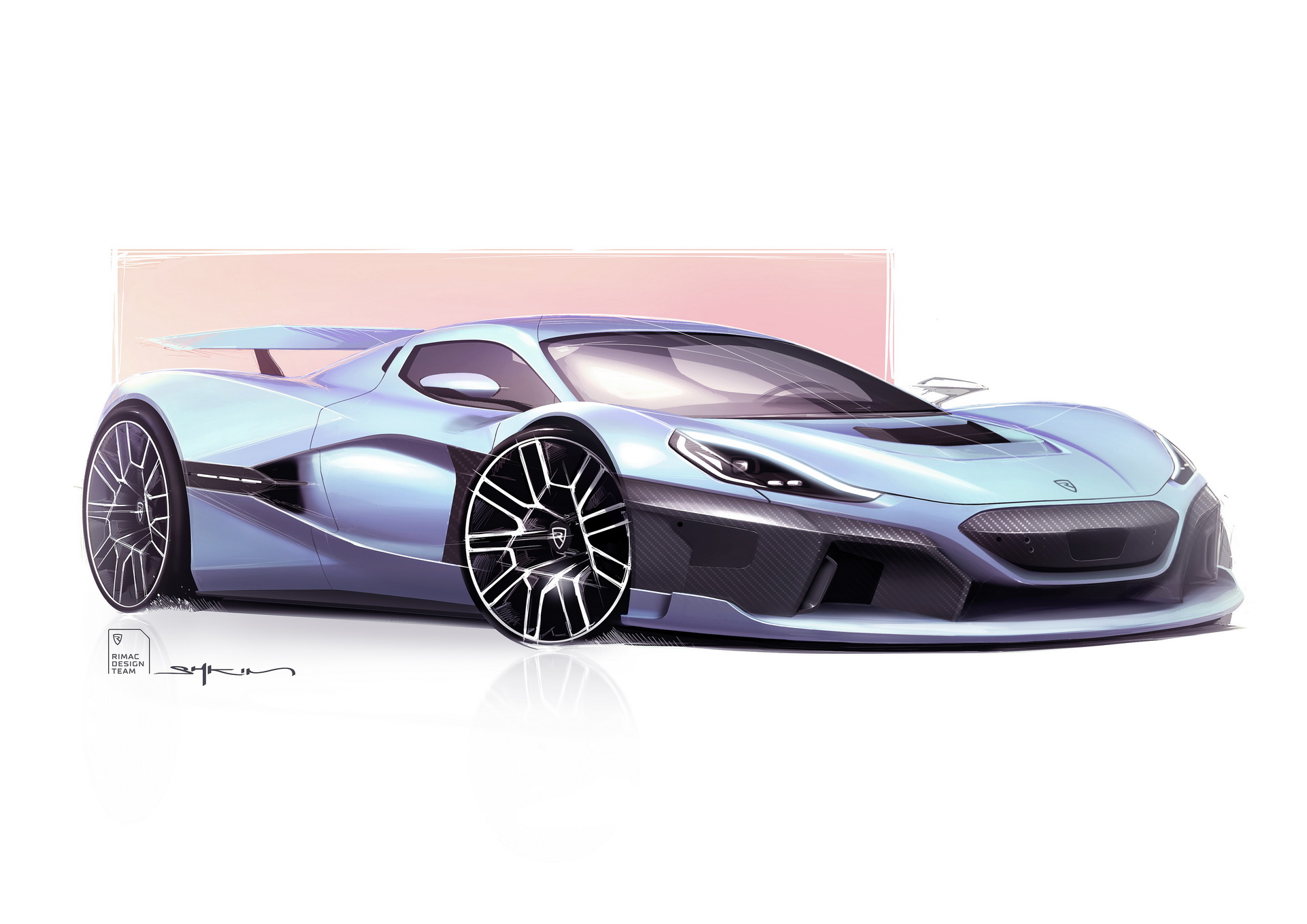Rimac Nevera (2021) - Design Sketch