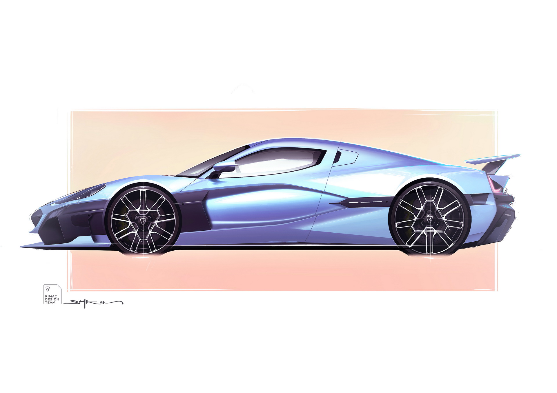 Rimac Nevera (2021) - Design Sketch