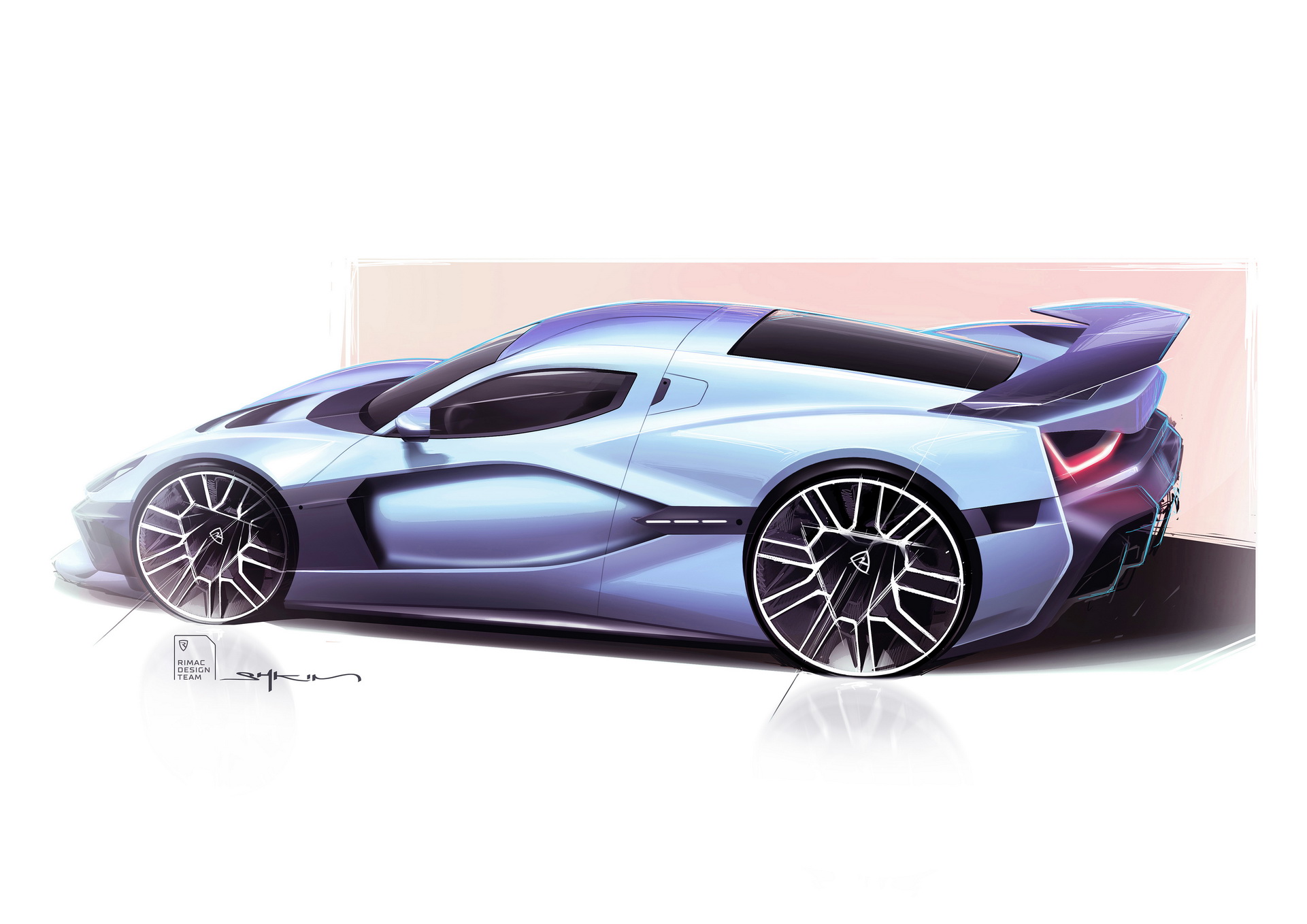 Rimac Nevera (2021) - Design Sketch