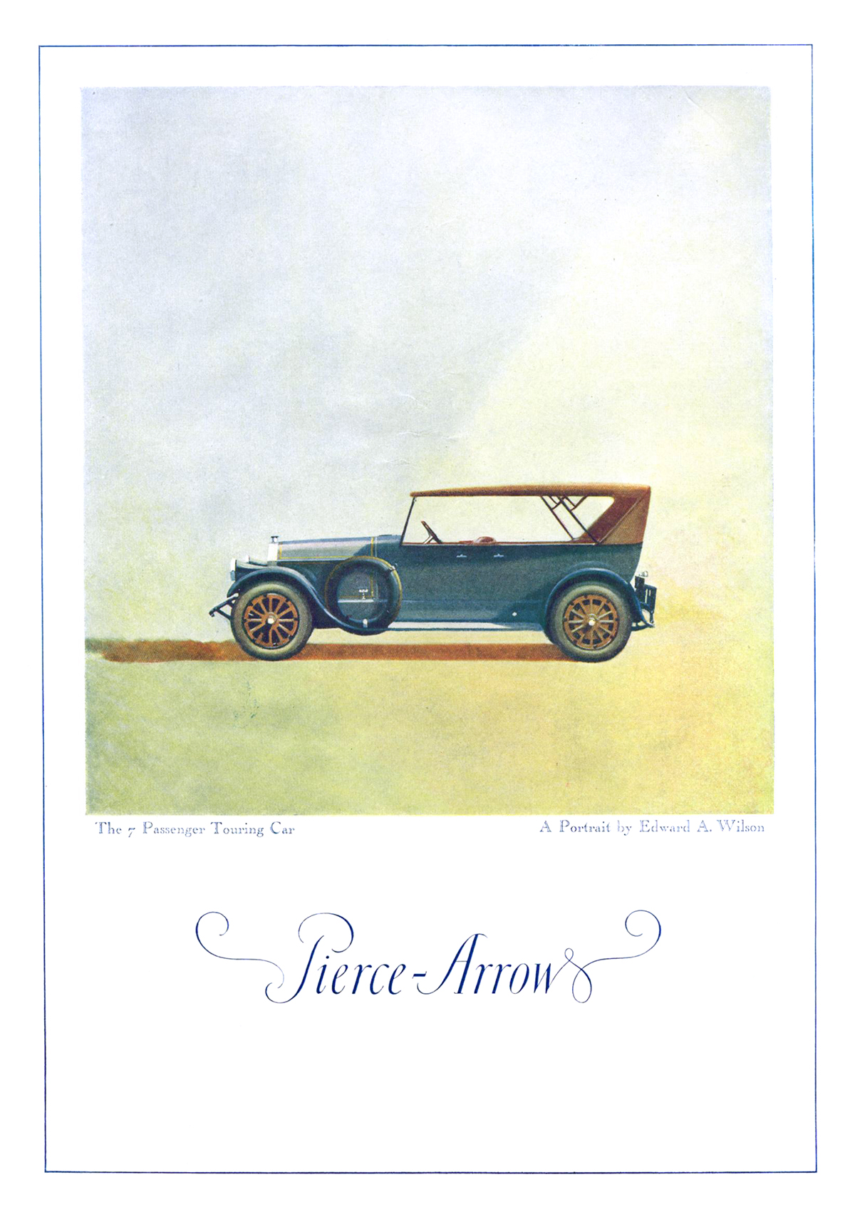 Pierce-Arrow 7 Passenger Touring Car Ad (June, 1921) – Illustrated by Edward A. Wilson
