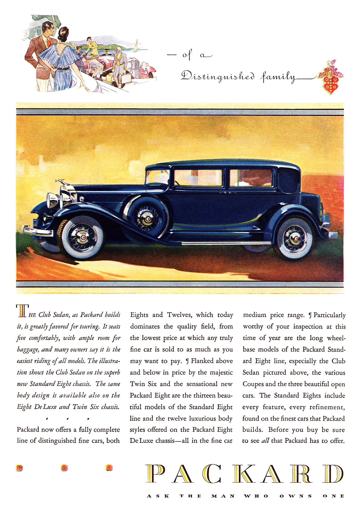 Packard Standard Eight Club Sedan Ad (August, 1932)