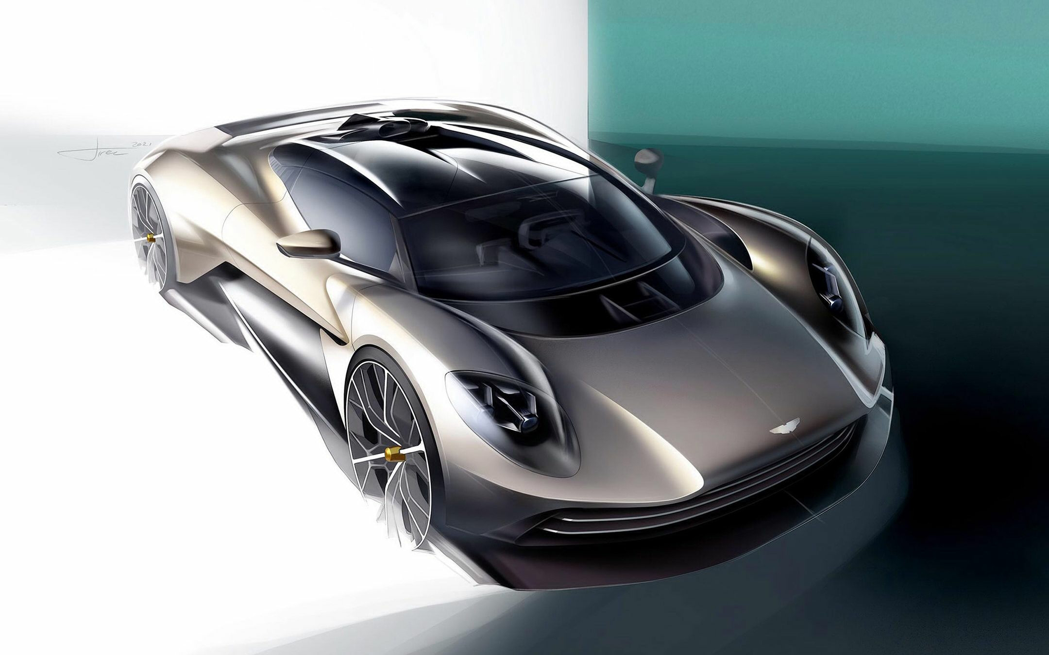 Aston Martin Valhalla (2021) – Design Sketch by Ondrej Jirec