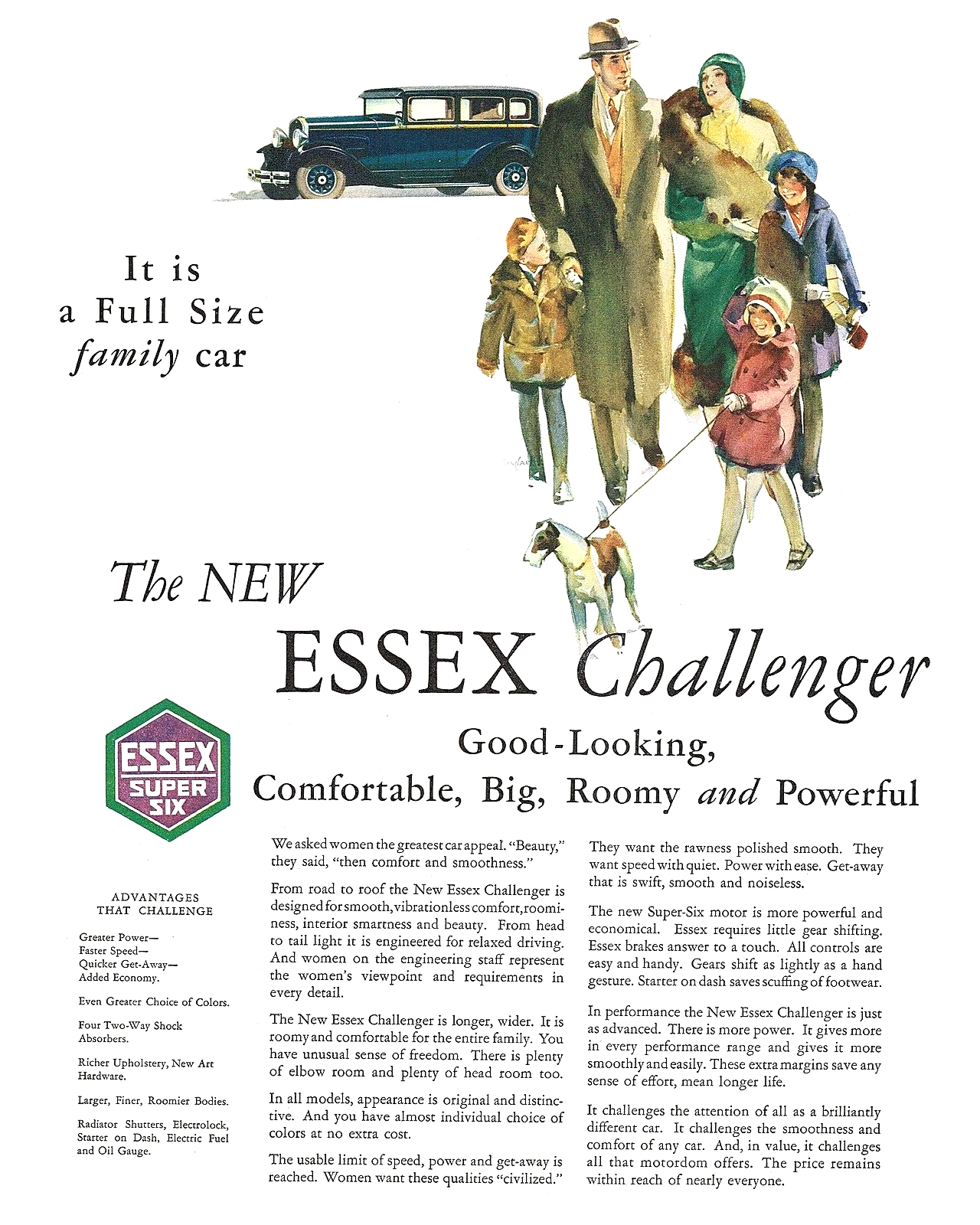 Essex Challenger Super Six Ad (April–May, 1930) – Illustrated by John Gannam