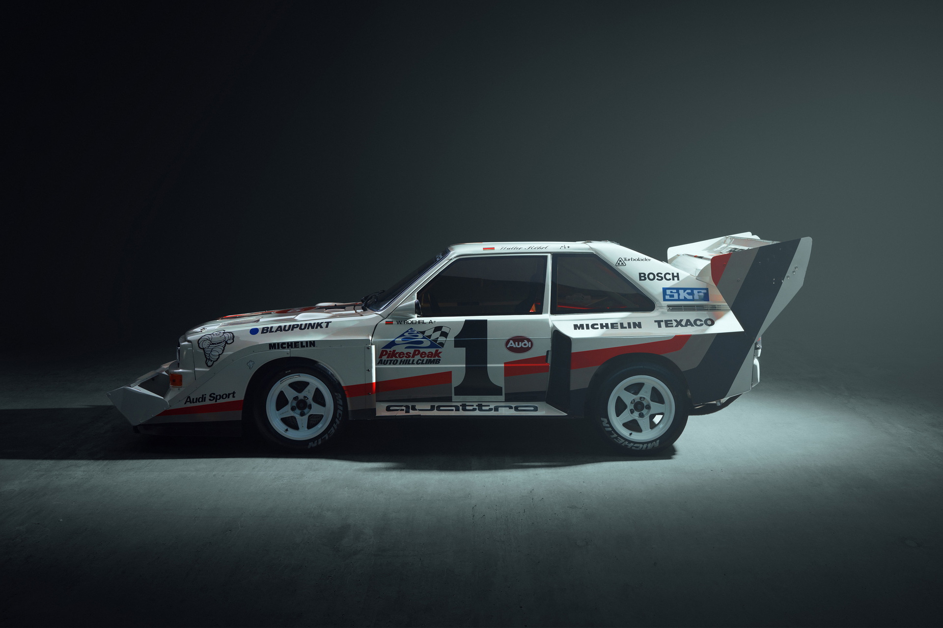 Audi Sport Quattro S1 raced at the Pikes Peak Hill Climb in the ’80s