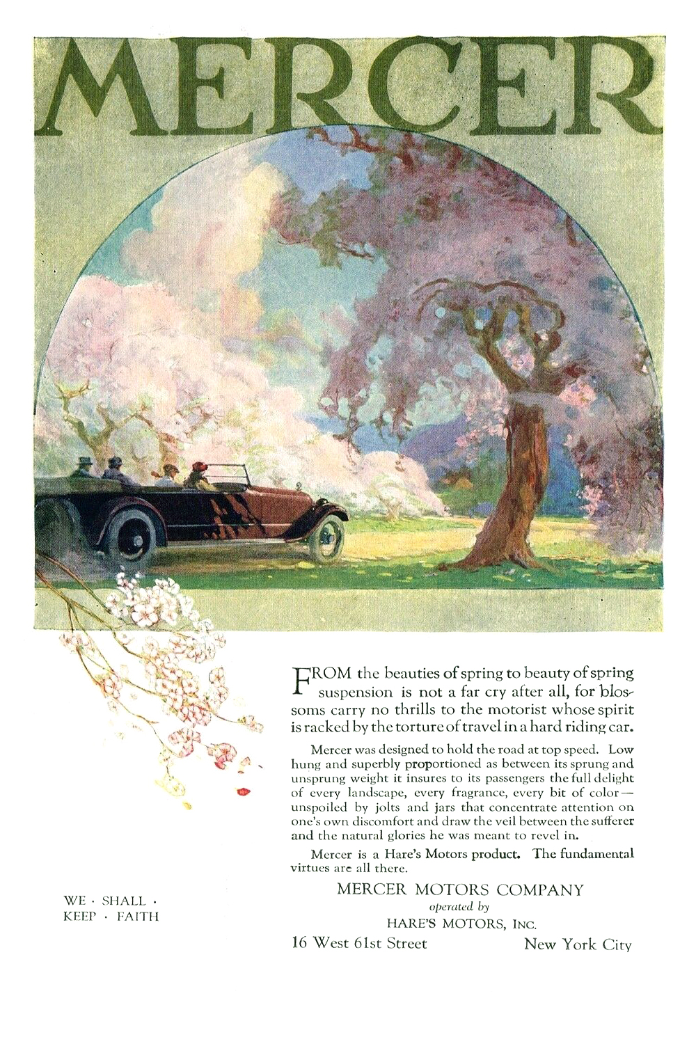 Mercer Touring Ad (1920)