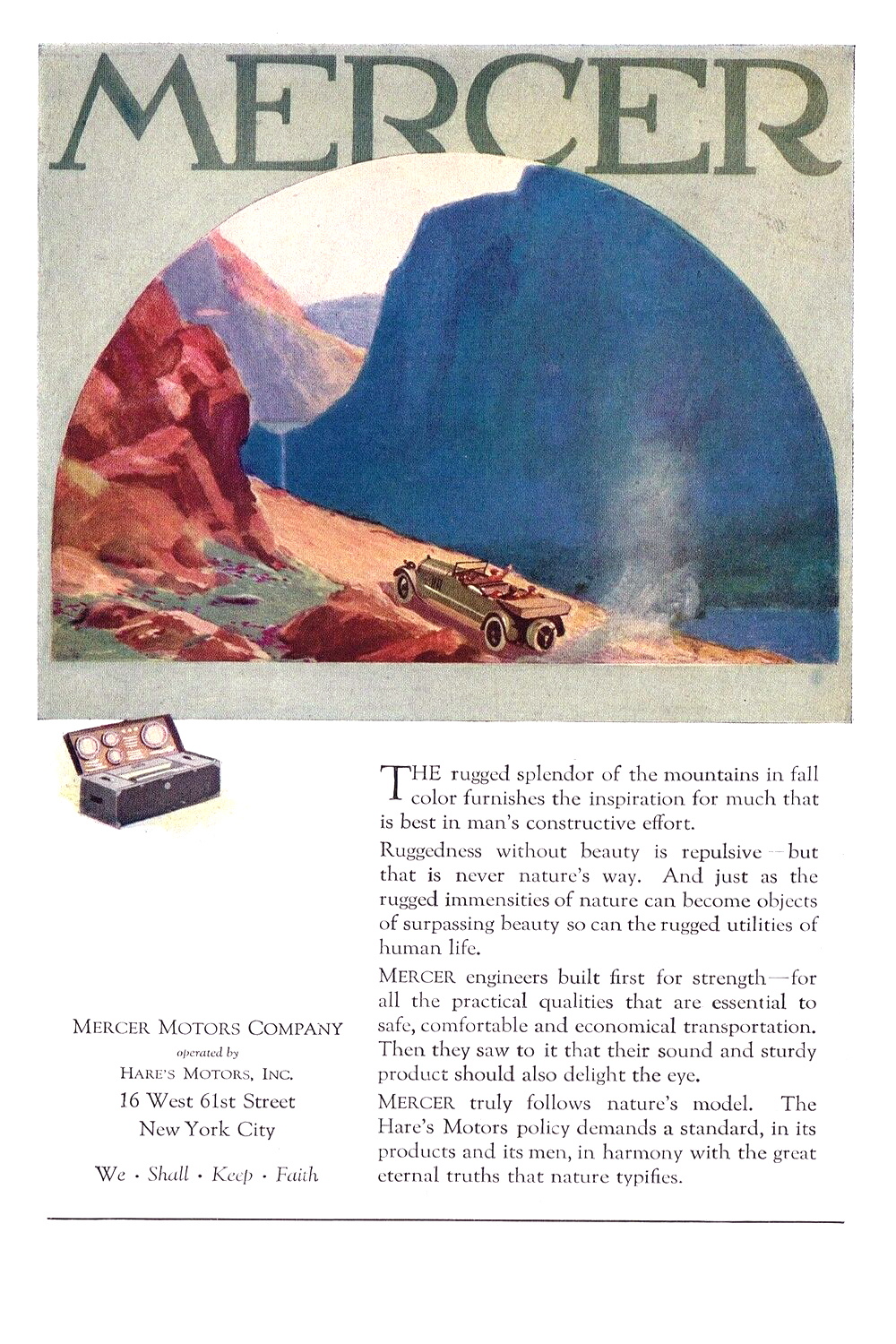 Mercer Touring Ad (1920)
