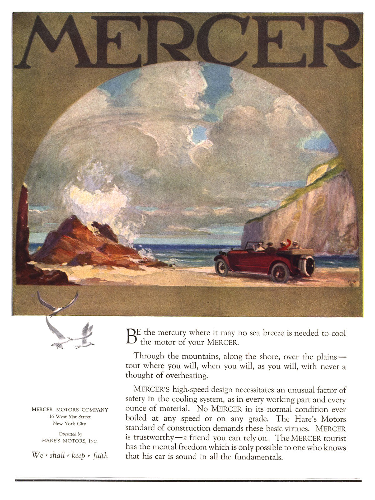 Mercer Touring Ad (1920)