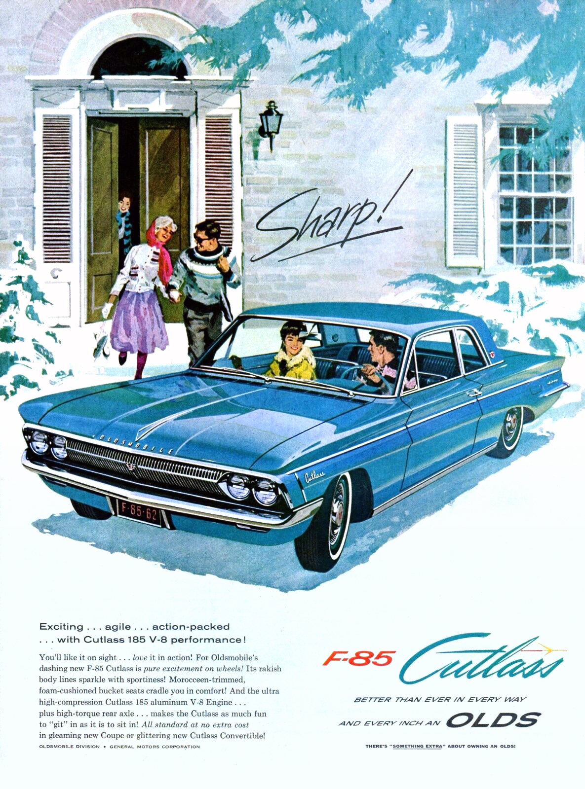 Oldsmobile F-85 Cutlass Ad (December, 1961) – Sharp!