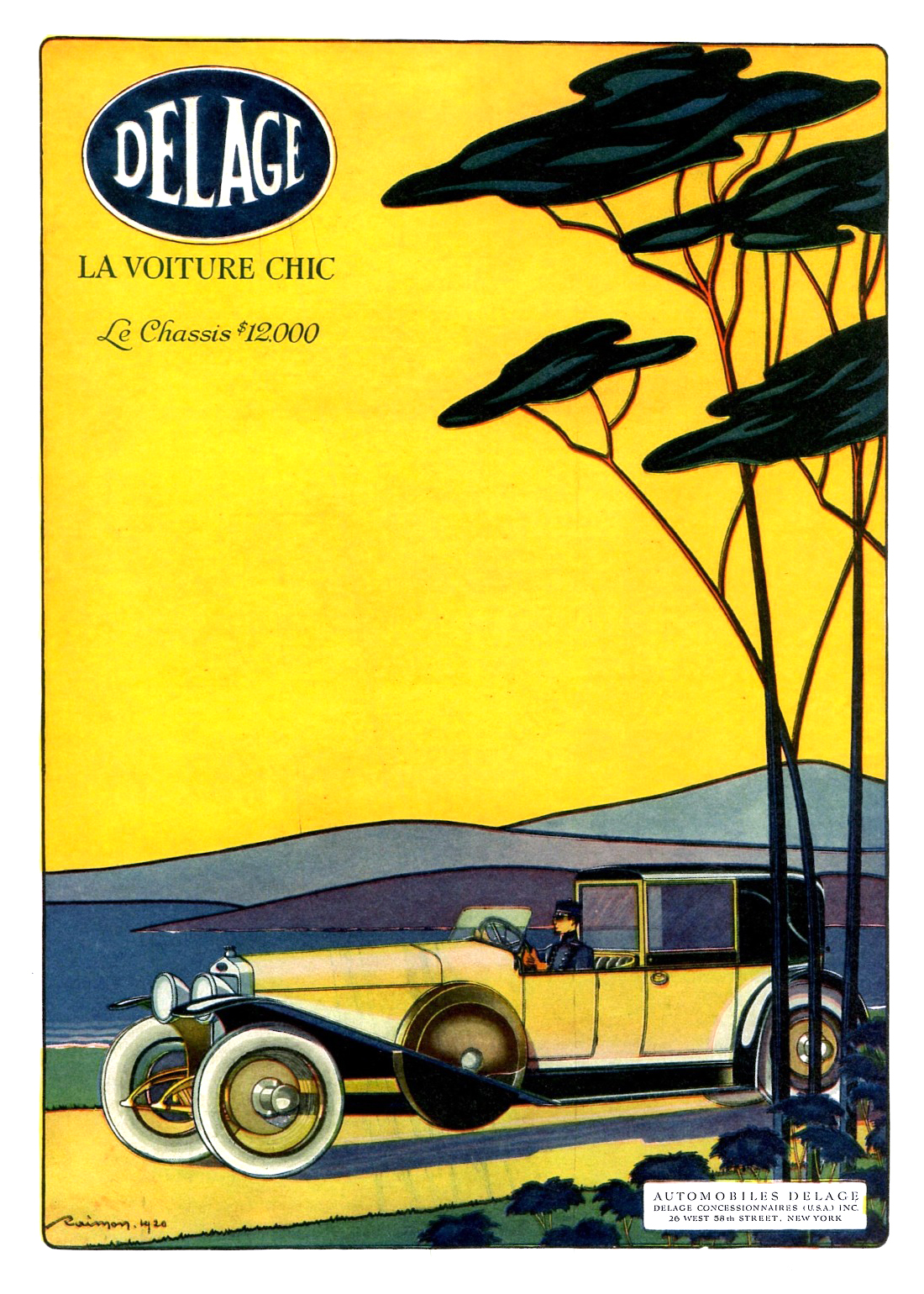 Delage Ad (October, 1920) – Illustrated by Raimon