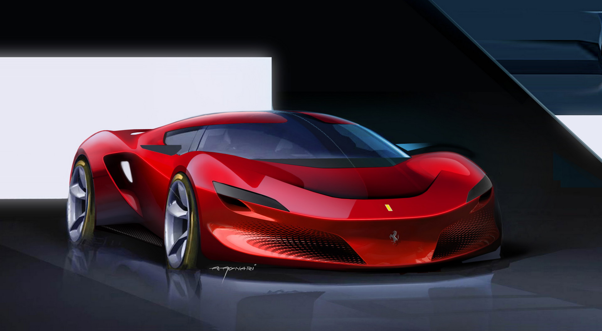 Ferrari SP48 Unica (2022) – Design Sketch