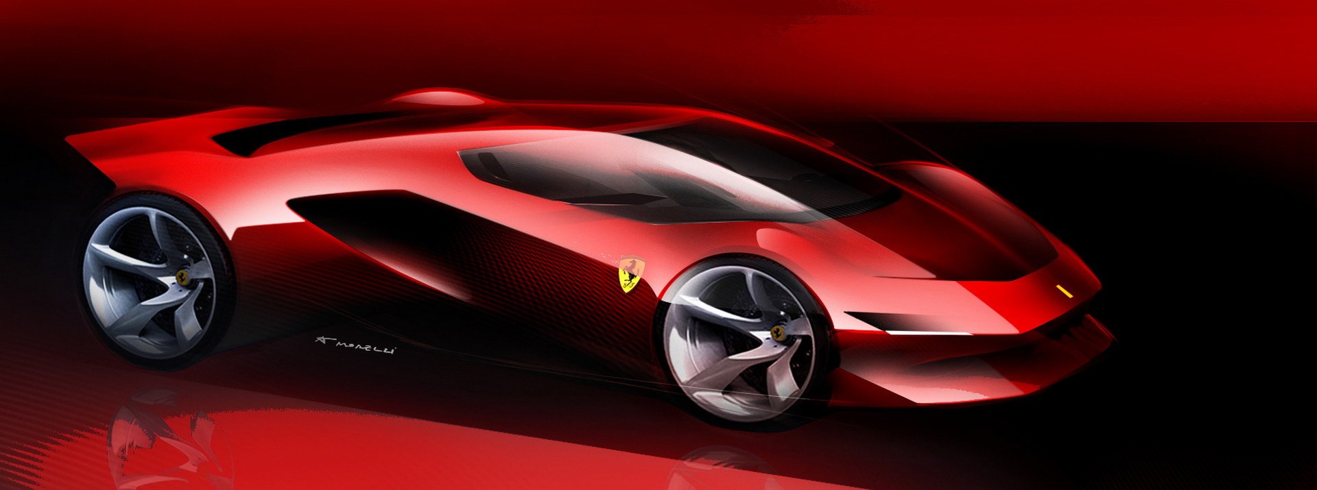 Ferrari SP48 Unica (2022) – Design Sketch