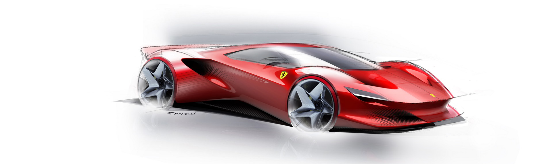 Ferrari SP48 Unica (2022) – Design Sketch