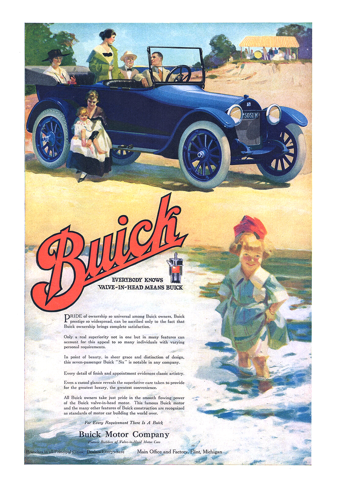 Buick 'Six' Seven-Passenger Ad (August, 1917)