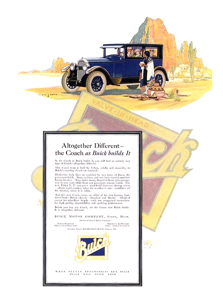 Buick Coach Ad (April, 1925) – Illustrated by Floyd C. Brink