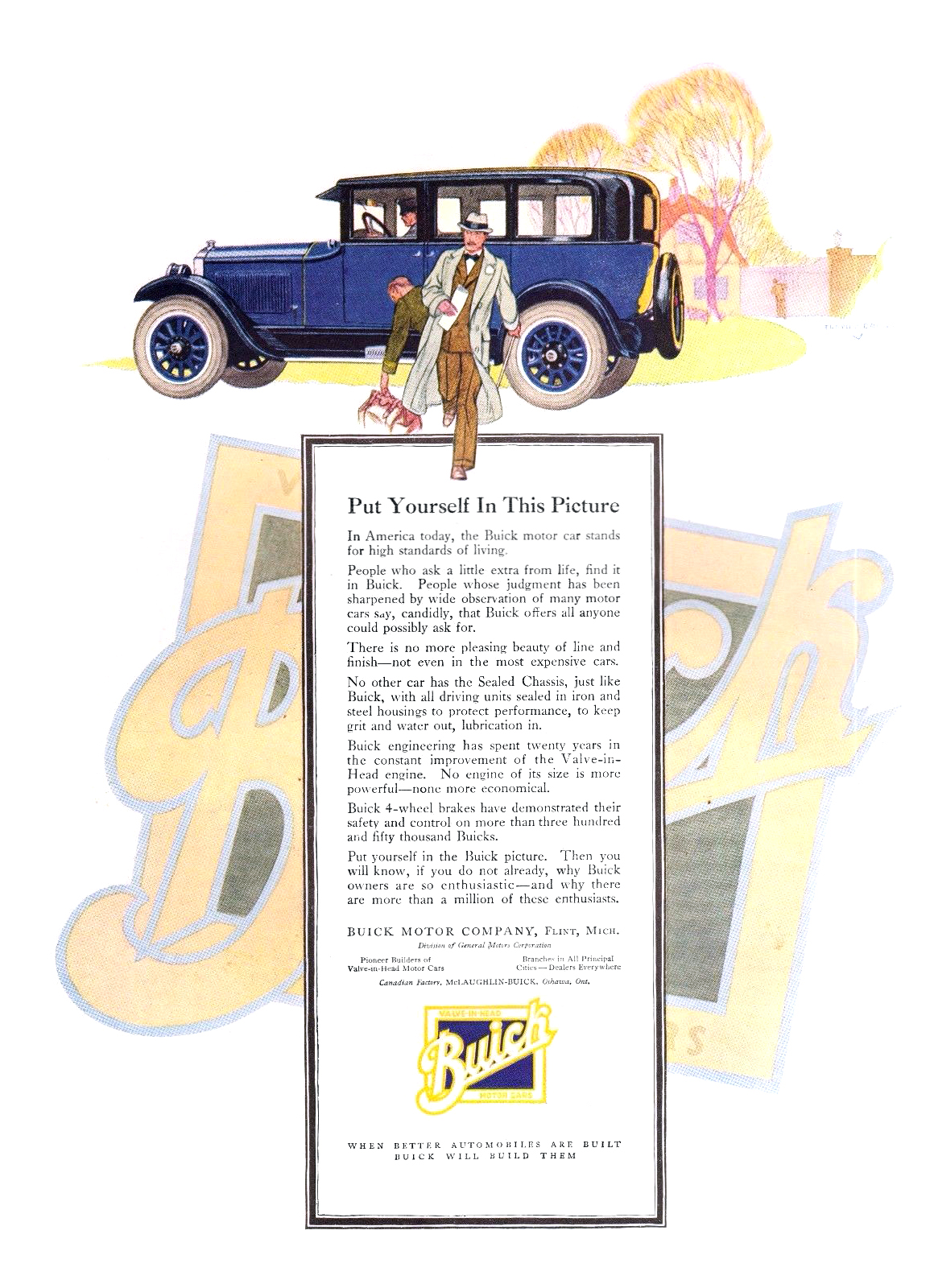 Buick Sedan Ad (1925) – Illustrated by Floyd C. Brink