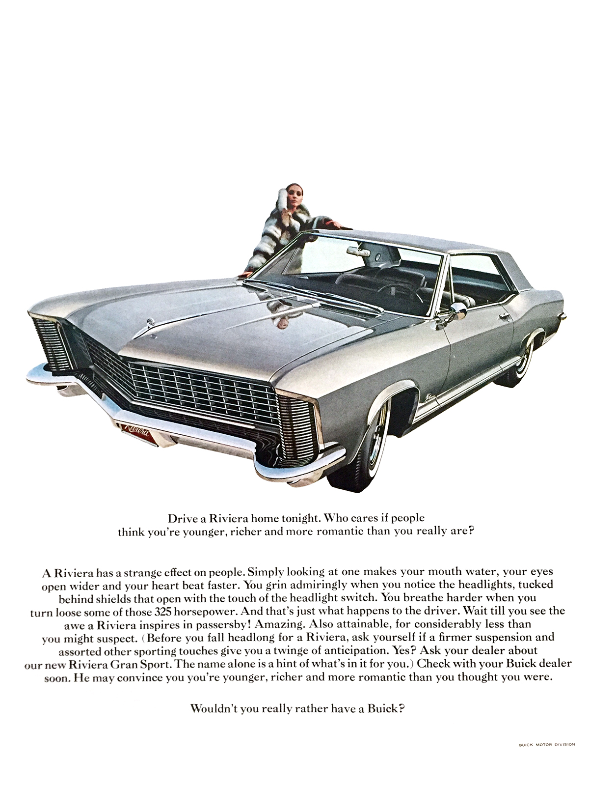 Buick Riviera Gran Sport Ad (February, 1965)
