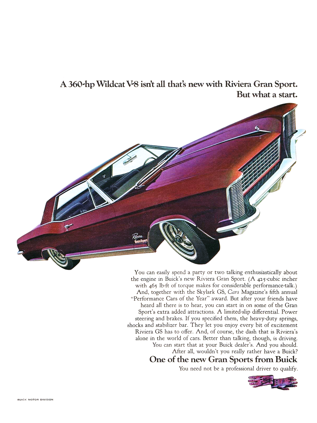 Buick Riviera Gran Sport Ad (May, 1965)