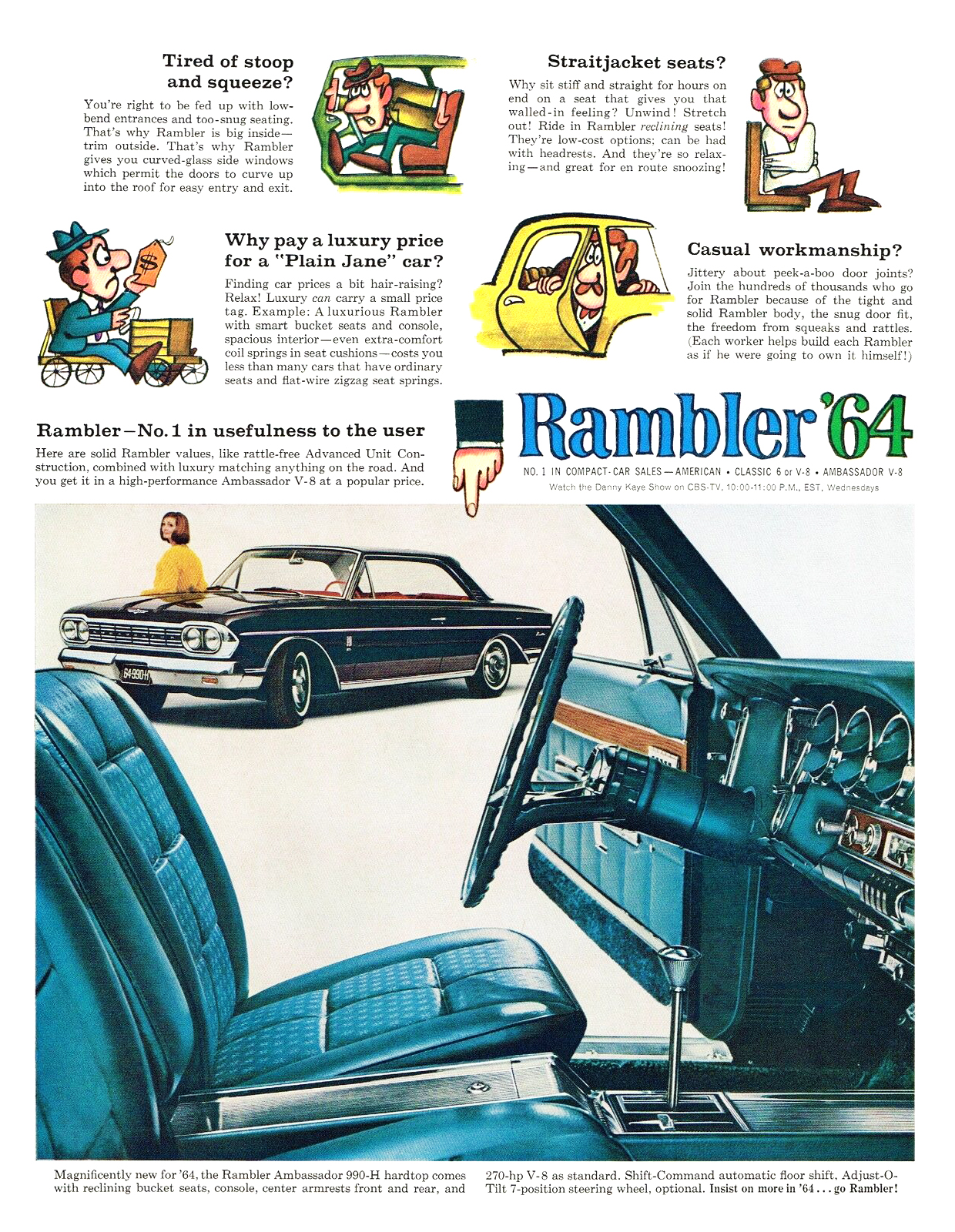 Rambler Ambassador 990-H Hardtop Ad (1964)