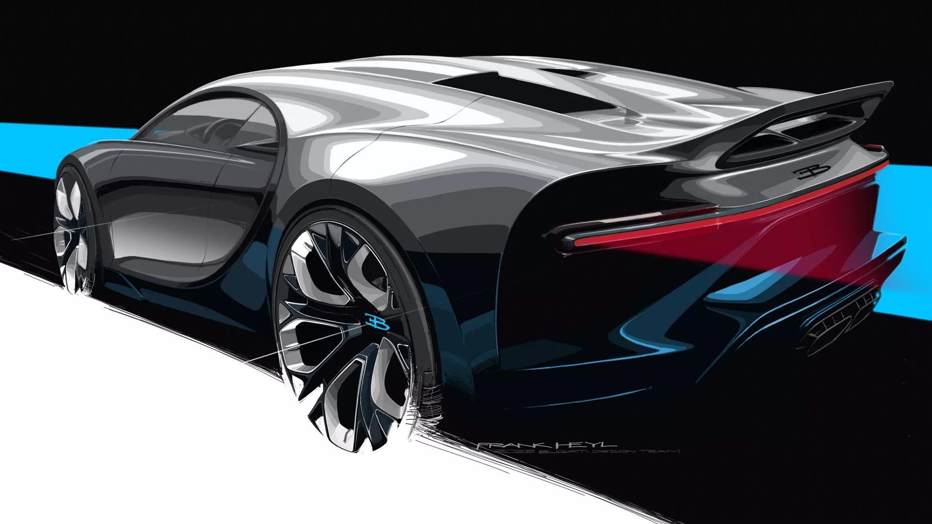 Bugatti Chiron Profileé (2022) – Design Sketch by Frank Heyl