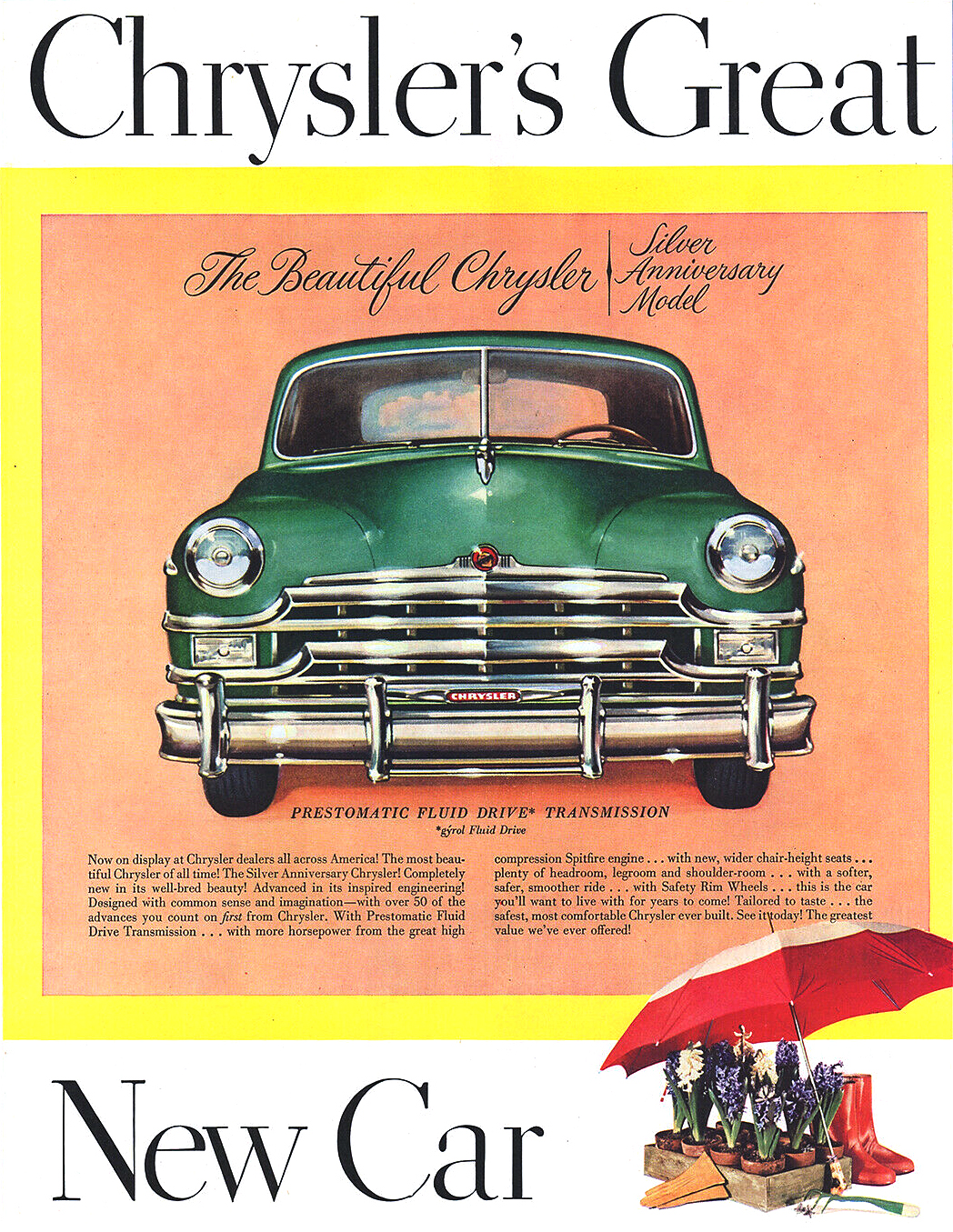 Chrysler Ad (April, 1949) – Chrysler's Great New Car
