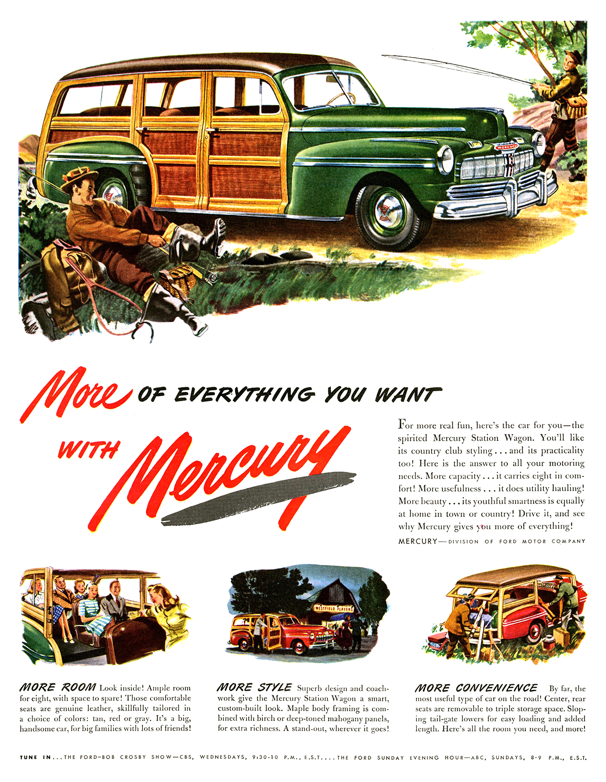Mercury Station Wagon Ad (May, 1946) – More Of Everything You Want With Mercury
