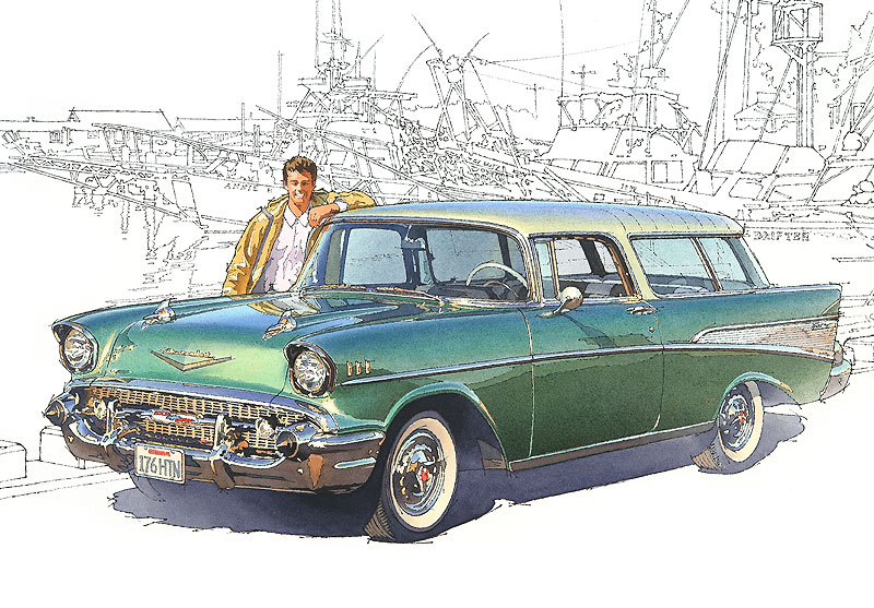 Chevrolet Bel-Air Nomad, 1957 – Illustrated by Kiyotaka Nagano