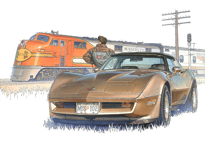 Chevrolet Corvette C3, 1968–1982 – Illustrated by Kiyotaka Nagano