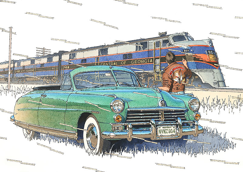 Hudson Commodore, 1949 – Illustrated by Kiyotaka Nagano