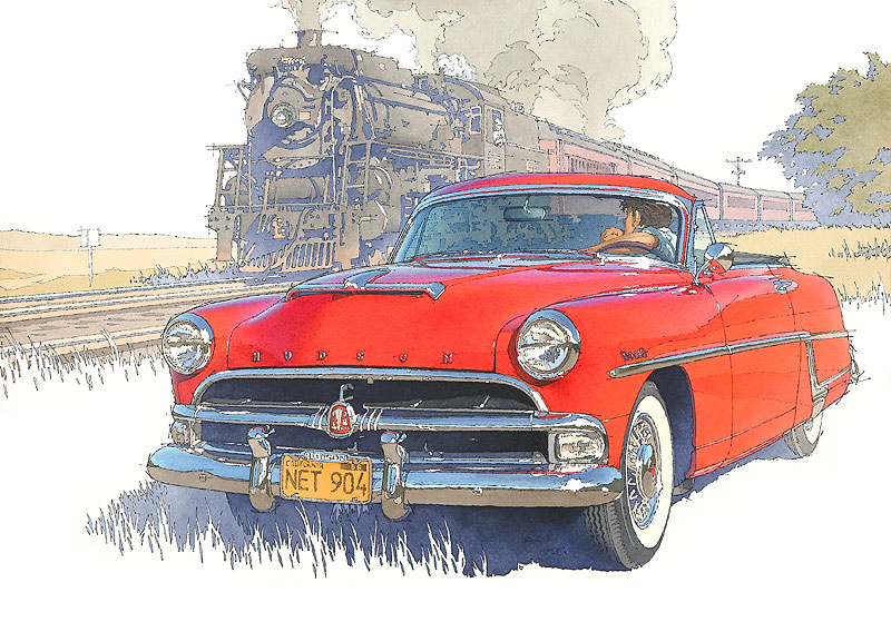 Hudson Hornet, 1954 – Illustrated by Kiyotaka Nagano