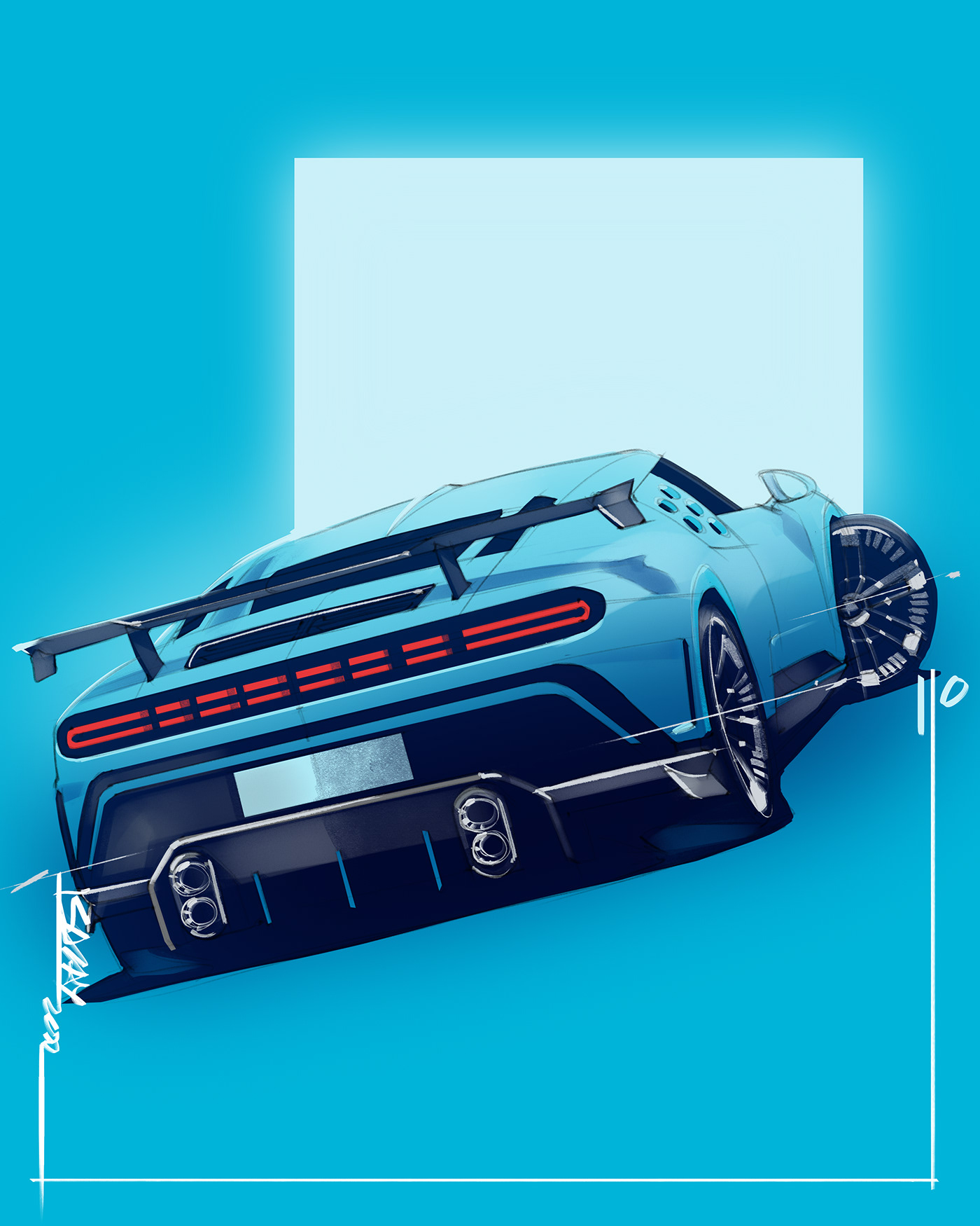 Bugatti Centodieci – Illustrated by Sajay Shinu