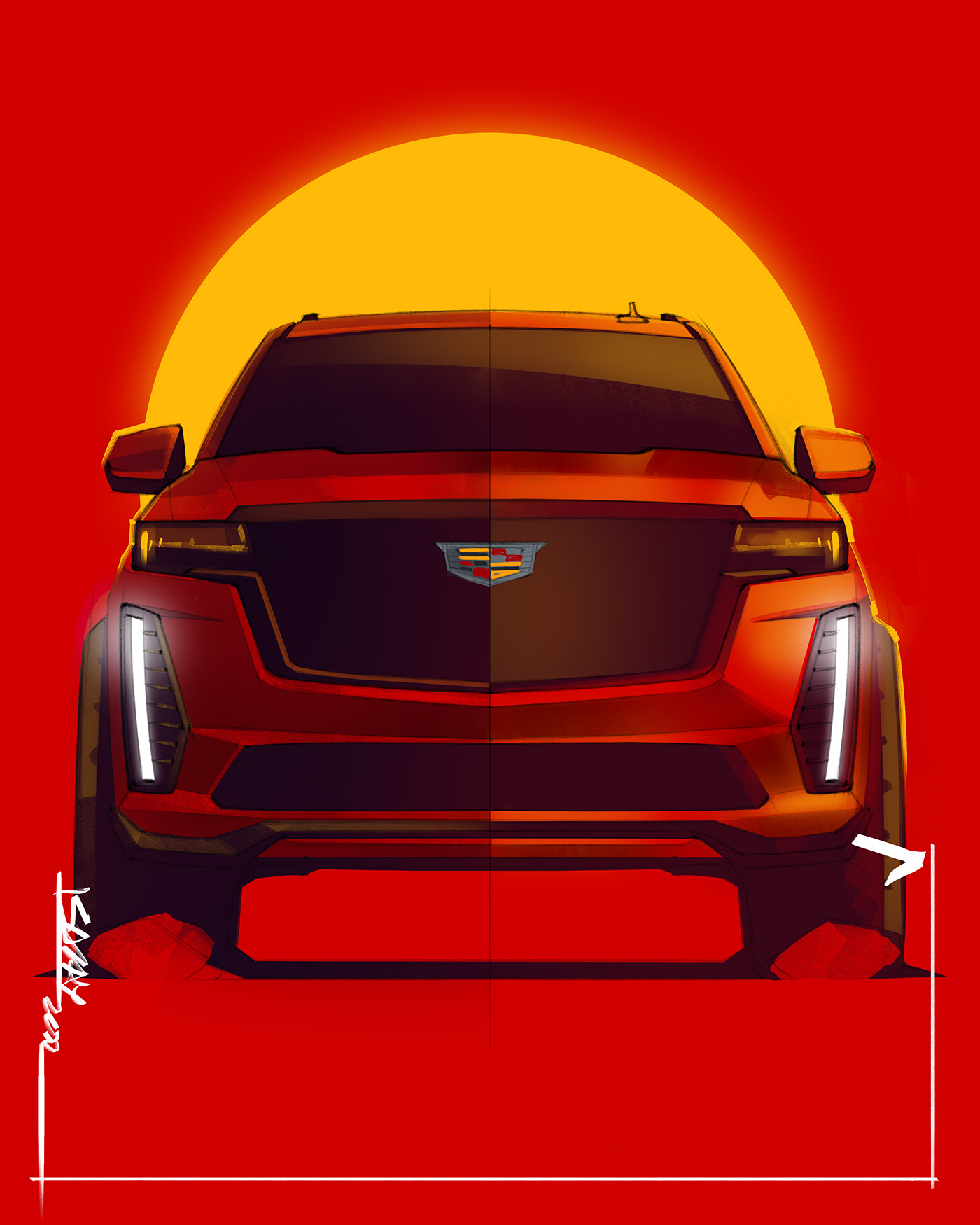 Cadillac Escalade V – Illustrated by Sajay Shinu