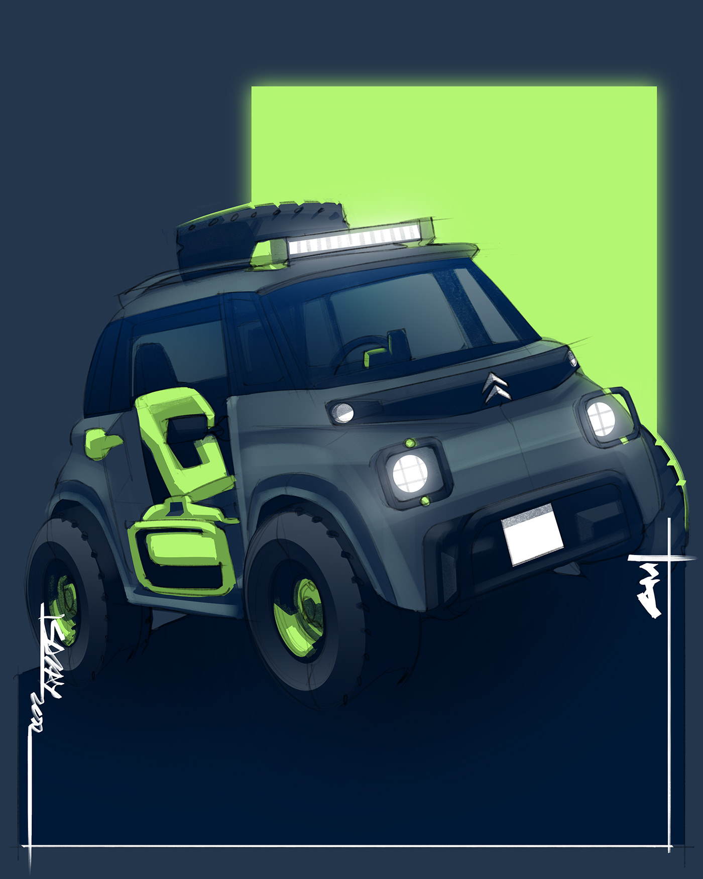 Citroën My Ami Buggy Concept – Illustrated by Sajay Shinu