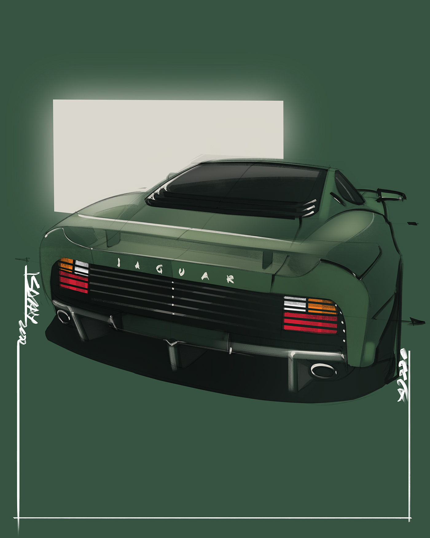 Jaguar XJ220 – Illustrated by Sajay Shinu