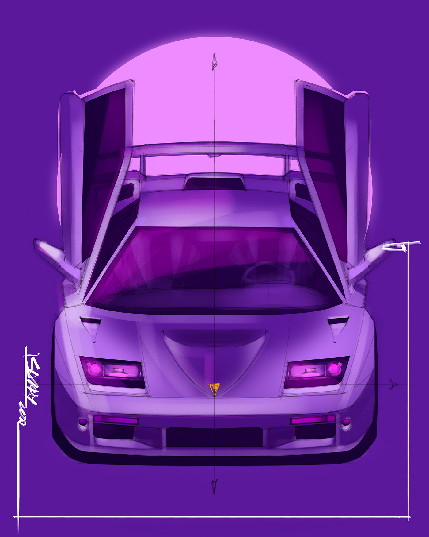 Lamborghini Diablo GT – Illustrated by Sajay Shinu