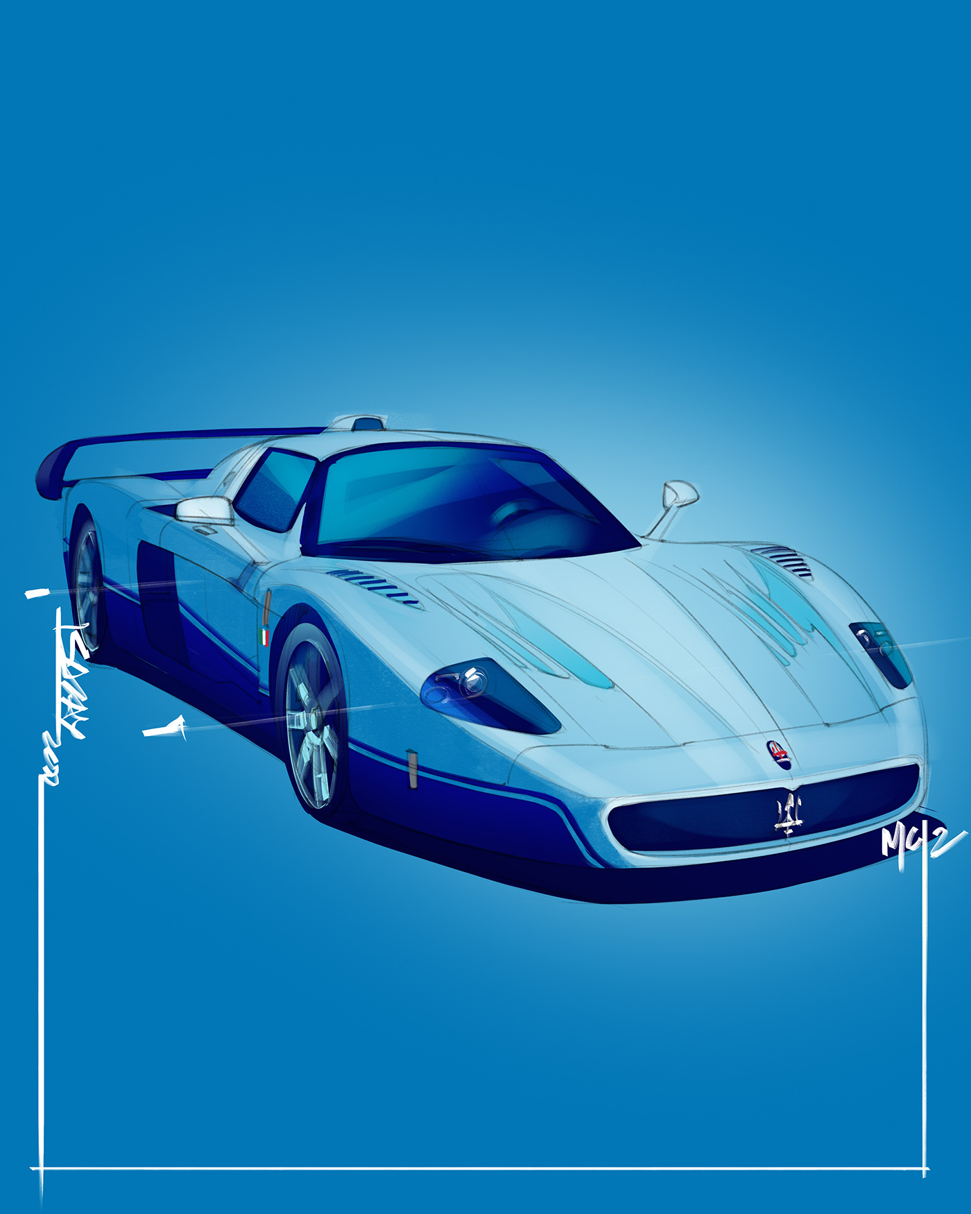 Maserati MC12 – Illustrated by Sajay Shinu