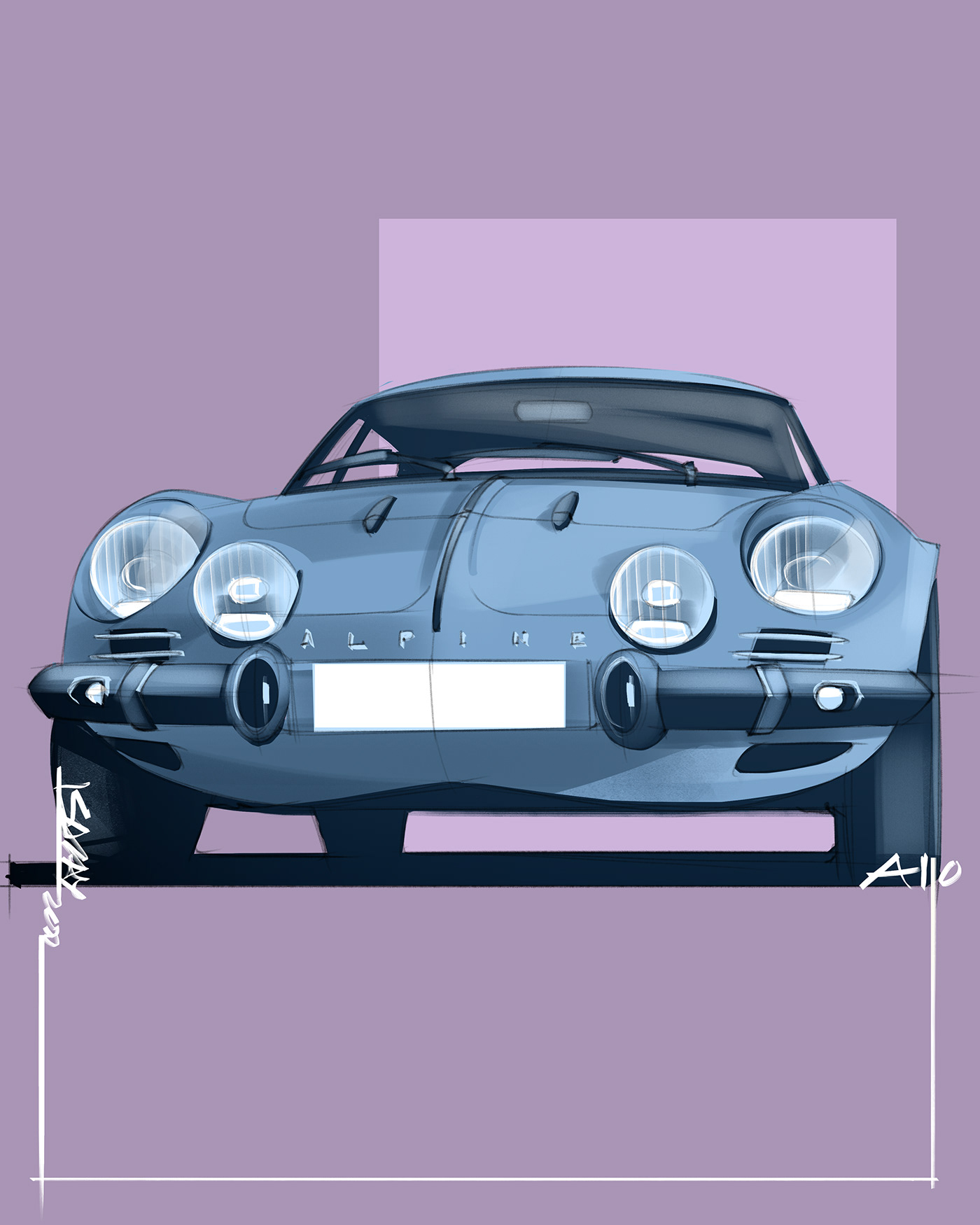 Alpine A110 1600 – Illustrated by Sajay Shinu