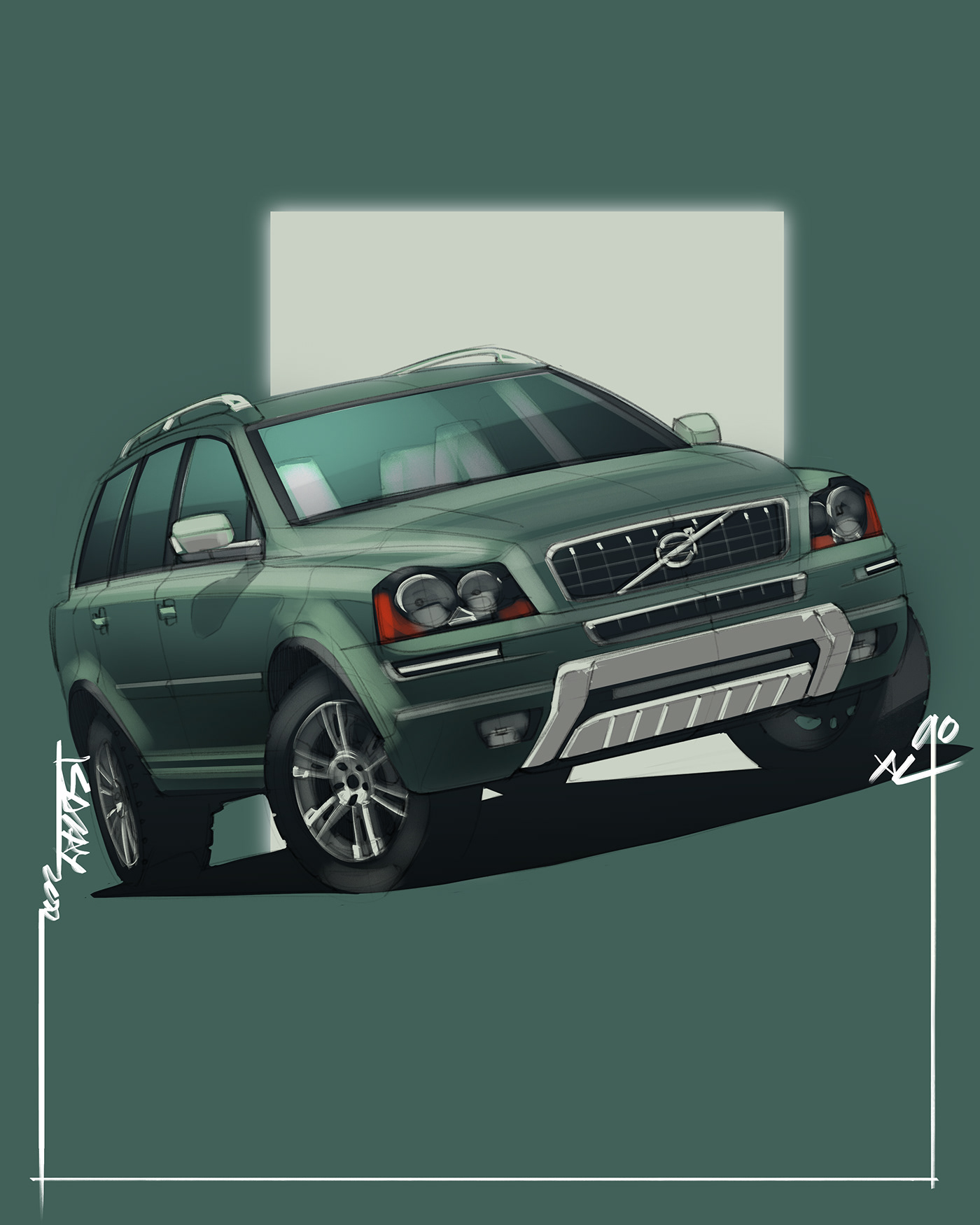 Volvo XC90 – Illustrated by Sajay Shinu
