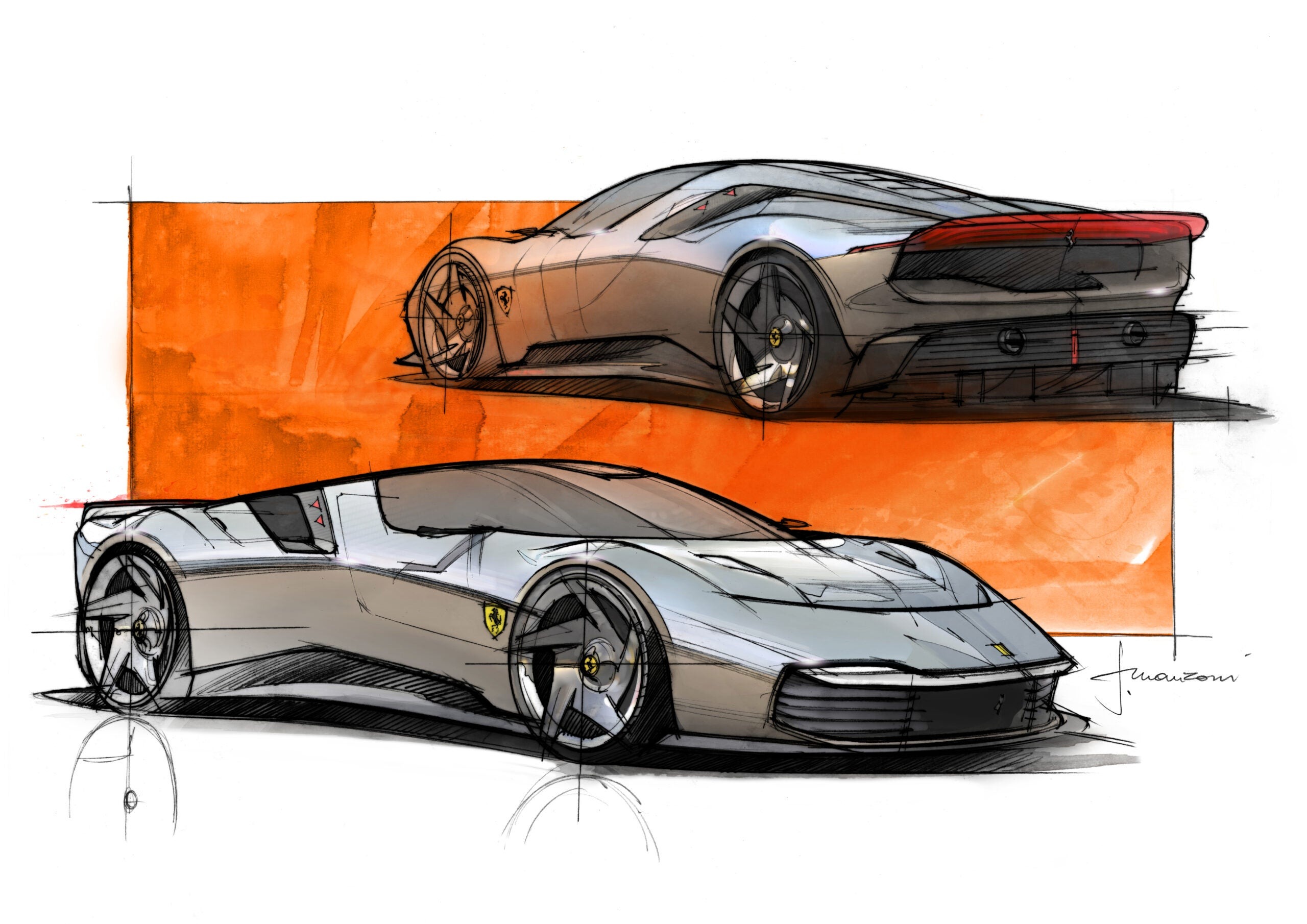 Ferrari KC23 (2023) – Design Sketch by Flavio Manzoni