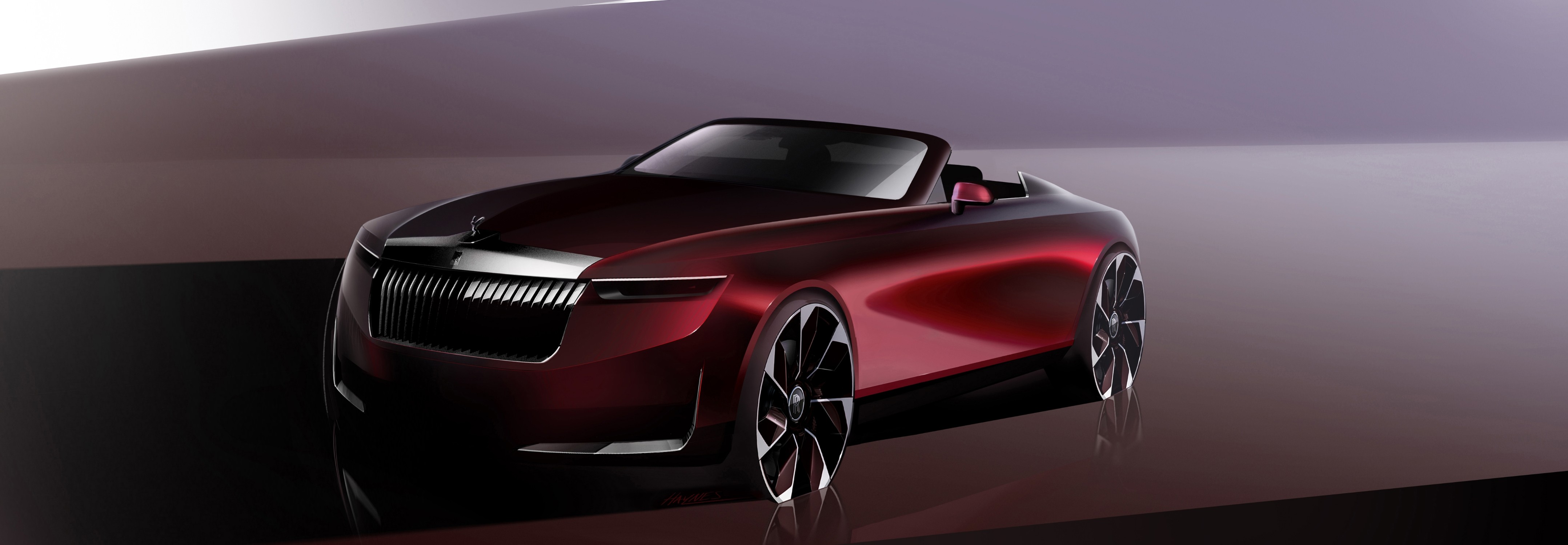 Rolls-Royce La Rose Noire Droptail (2023) – Design Sketch – Design Sketch