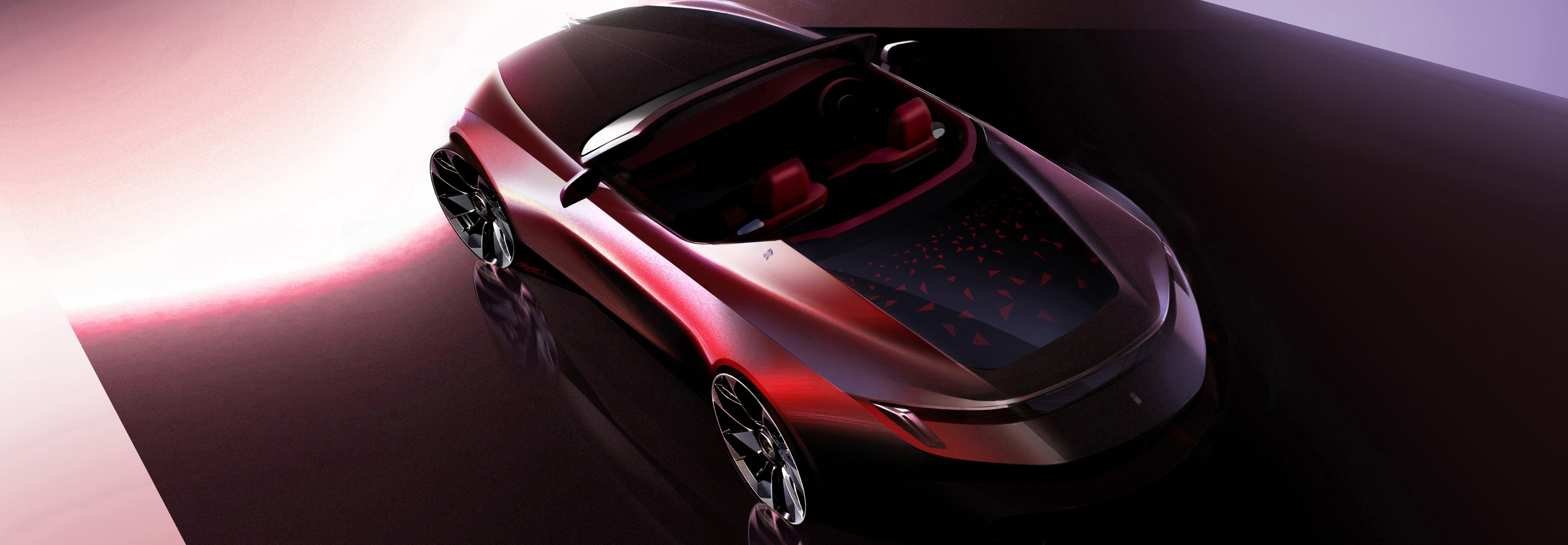 Rolls-Royce La Rose Noire Droptail (2023) – Design Sketch – Design Sketch