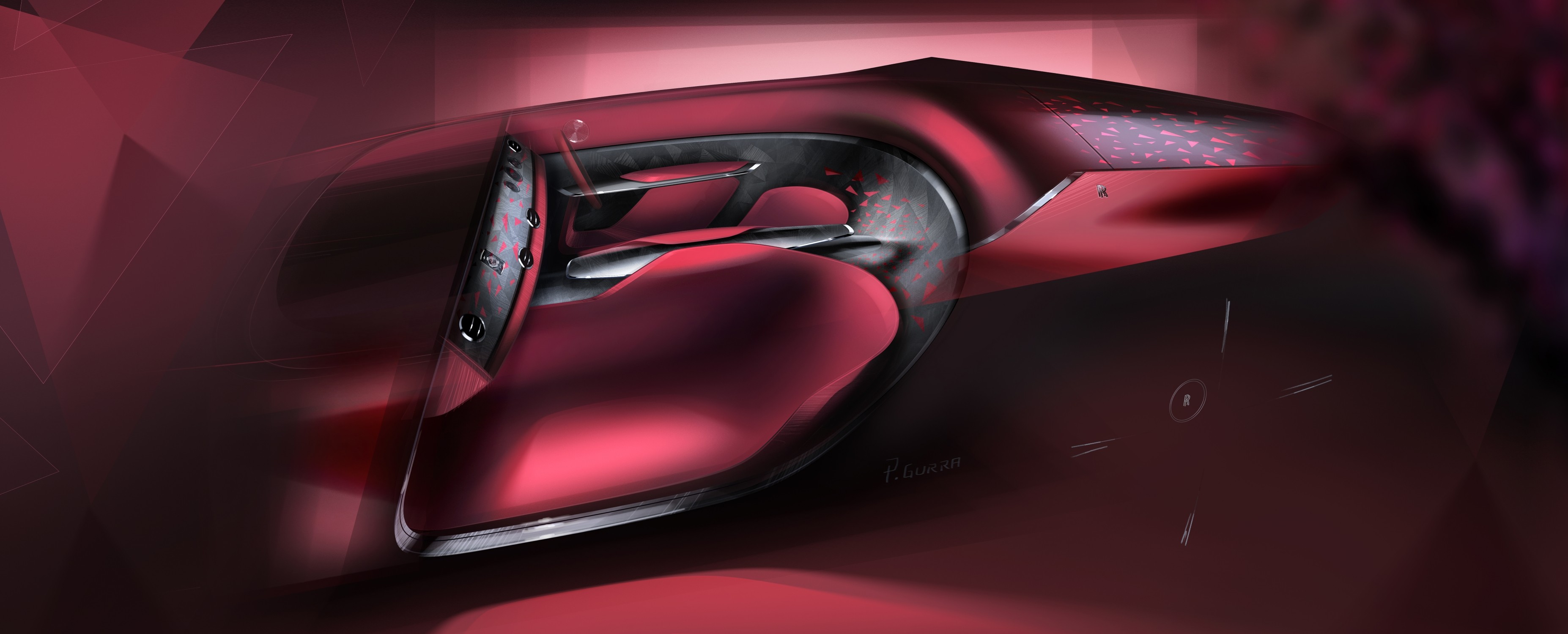 Rolls-Royce La Rose Noire Droptail (2023) – Design Sketch – Design Sketch