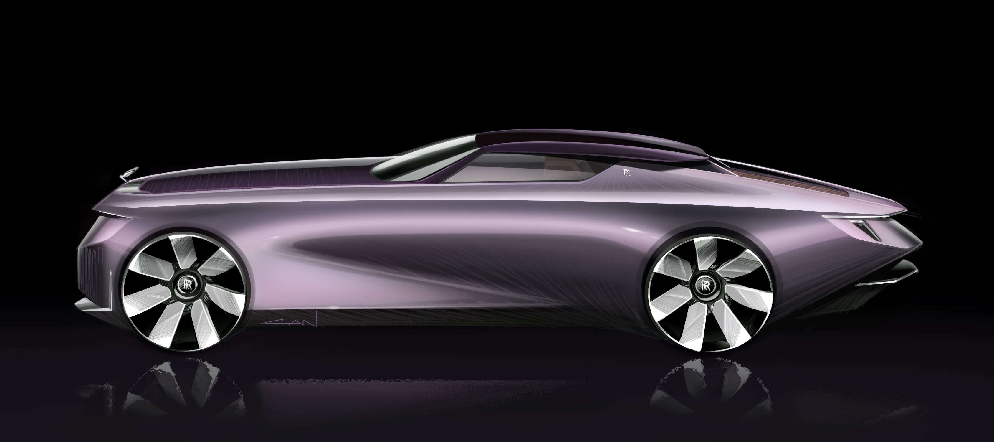 Rolls-Royce Amethyst Droptail (2023) – Design Sketch