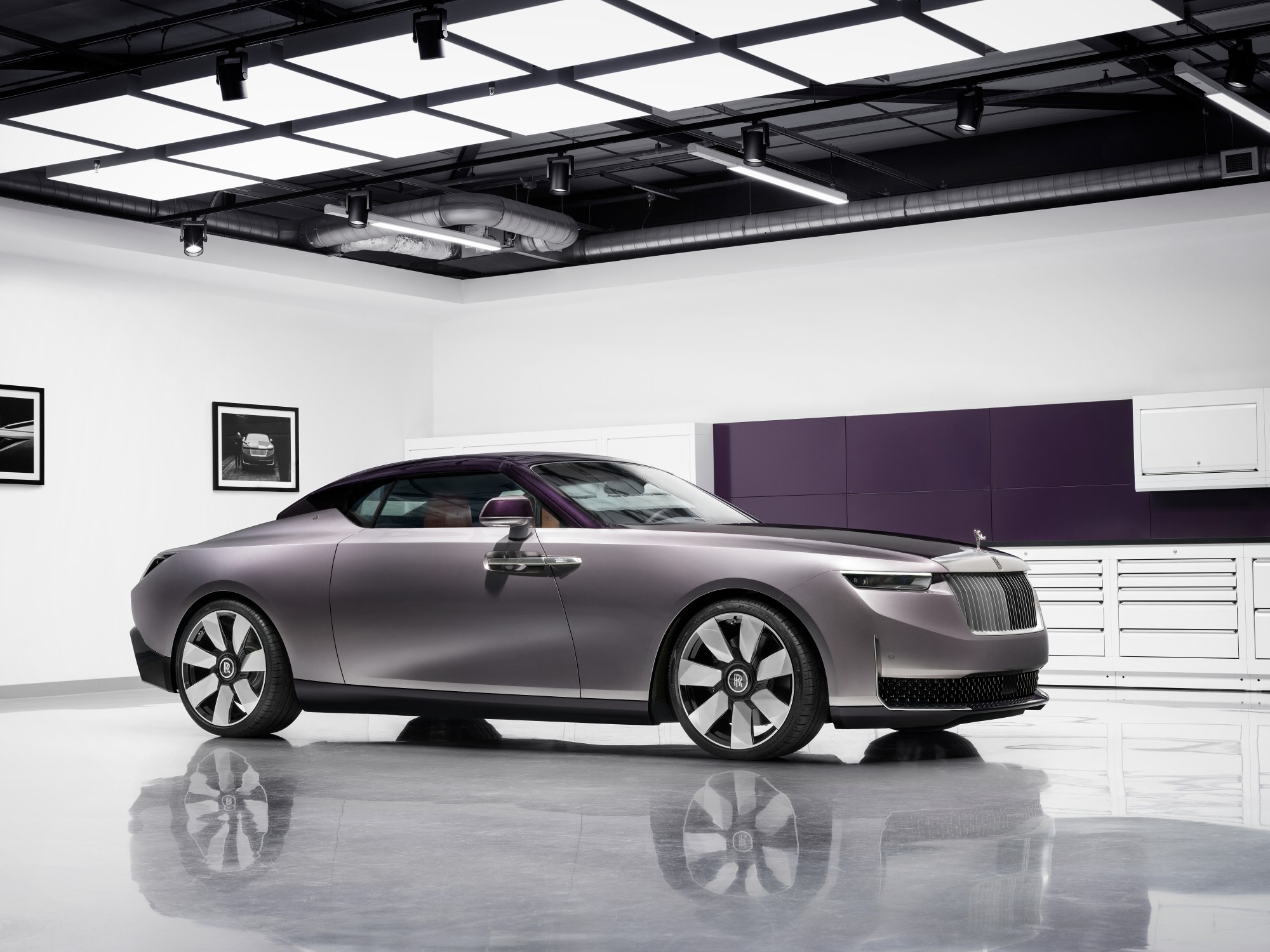 Rolls-Royce Amethyst Droptail (2023) – In the coachbuild facility at the home of Rolls-Royce, Goodwood