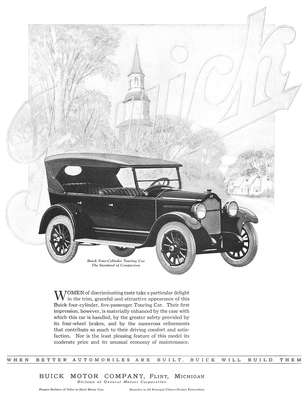 Buick Four-Cylinder Touring Car Ad (March, 1924)