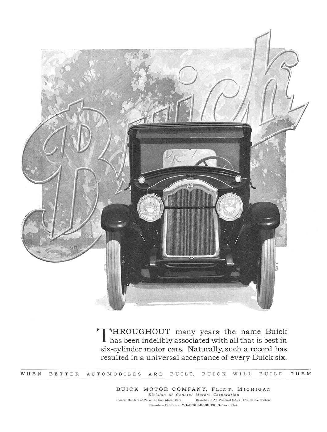 Buick Six Ad (July, 1924) – Illustrated by George Harper