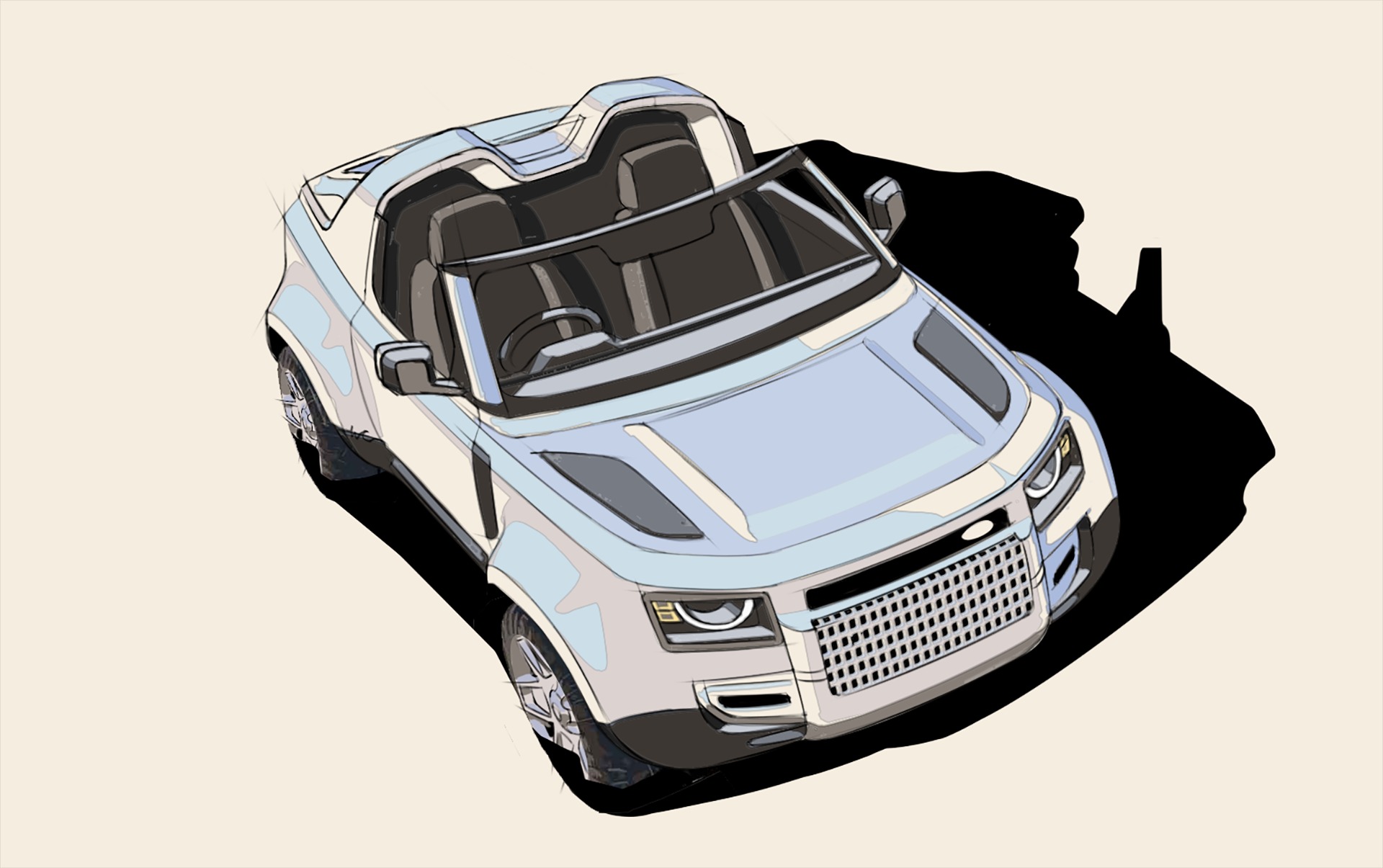 Project Kahn Flying Huntsman 90 Spyder – Design Sketch