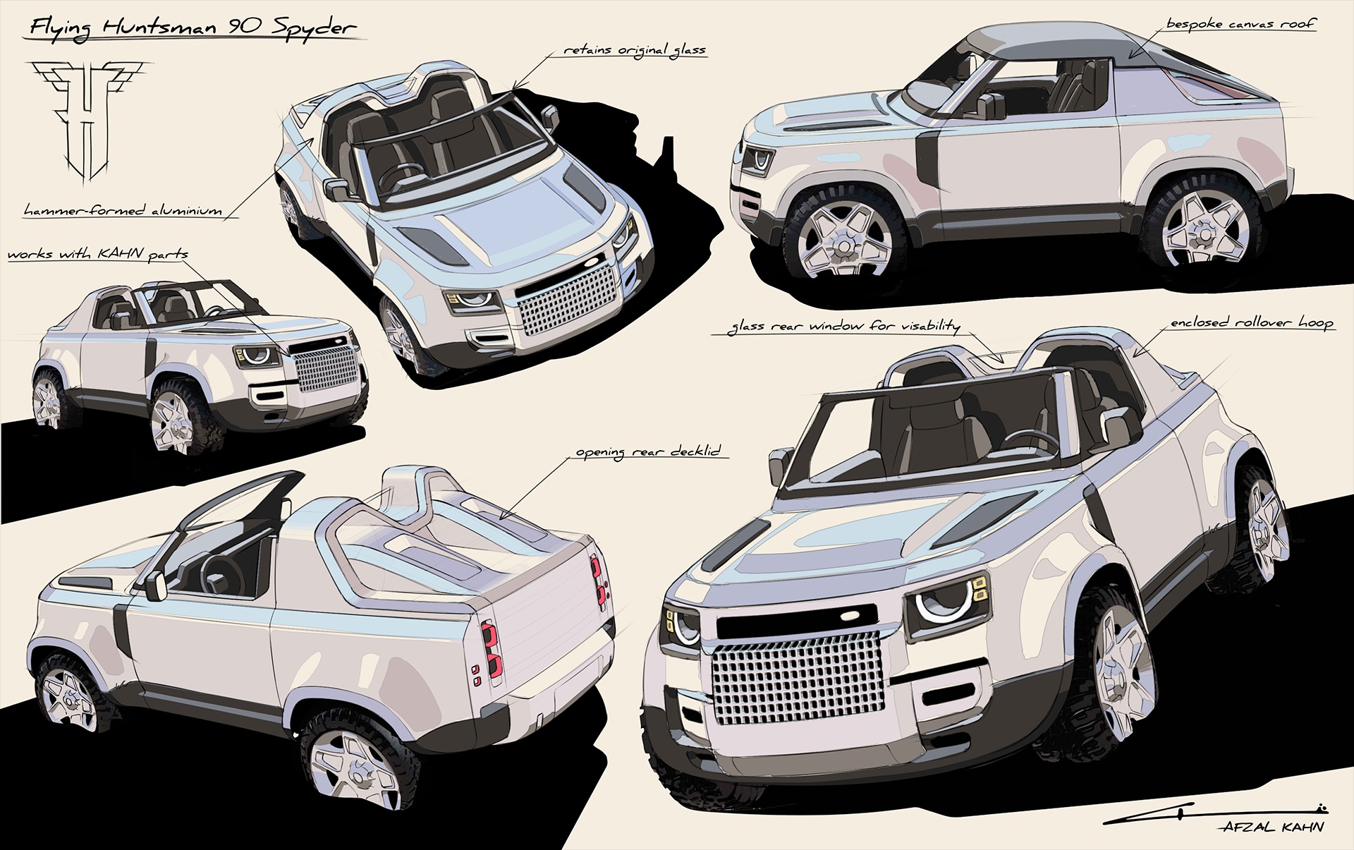 Project Kahn Flying Huntsman 90 Spyder – Design Sketch