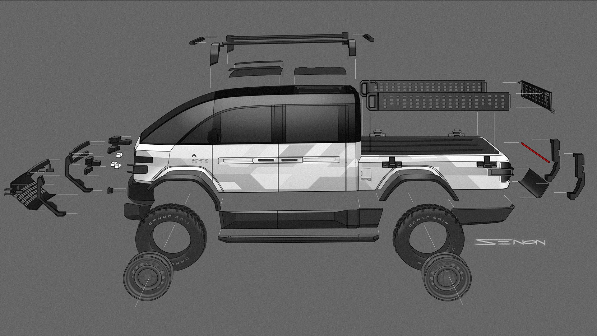 Canoo American Bulldog (2023): Design Sketch