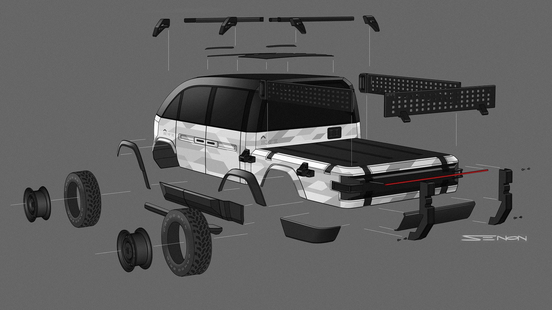 Canoo American Bulldog (2023): Design Sketch