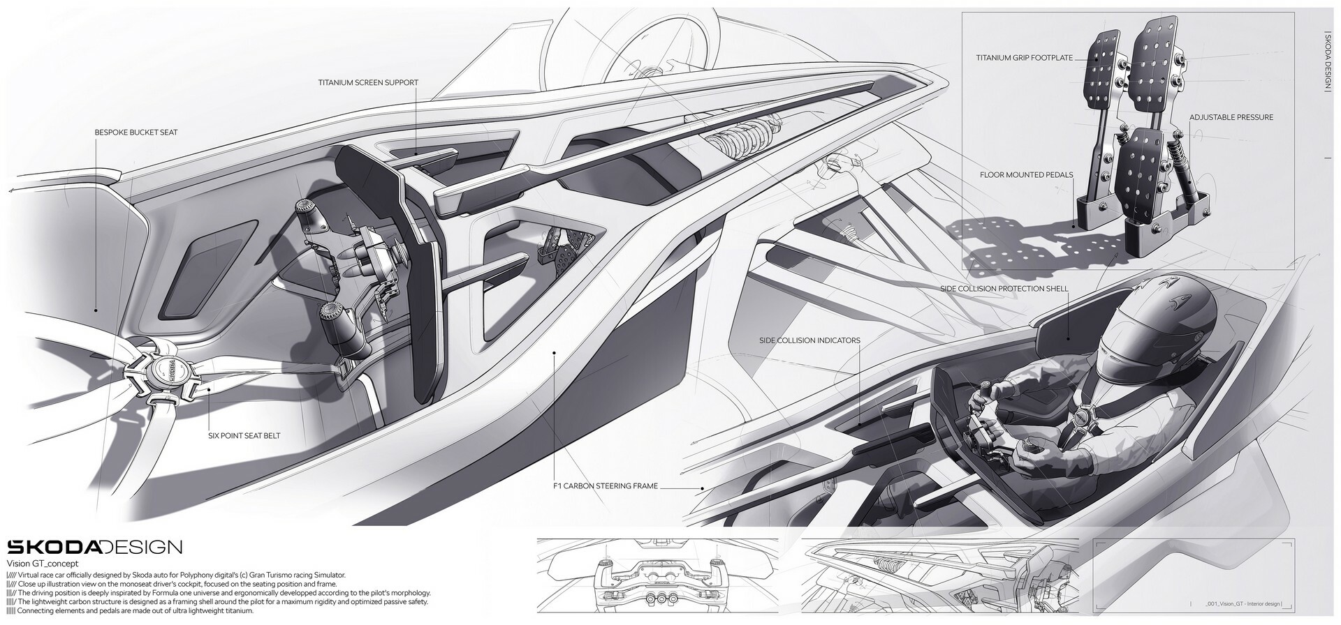 Skoda Vision Gran Turismo (2024) – Design Sketch – Interior